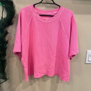 Aerie Bright Pink Short Sleeve Top